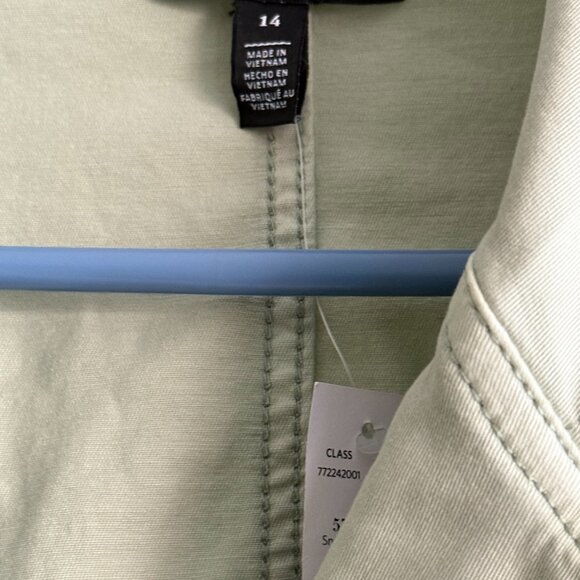 Olive Green / White House Black Market Jacket Size 14 - Picture 3 of 3